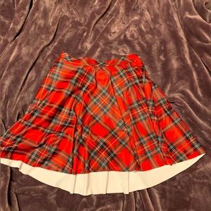 BlackMilk Red Tartan Skater skirt M